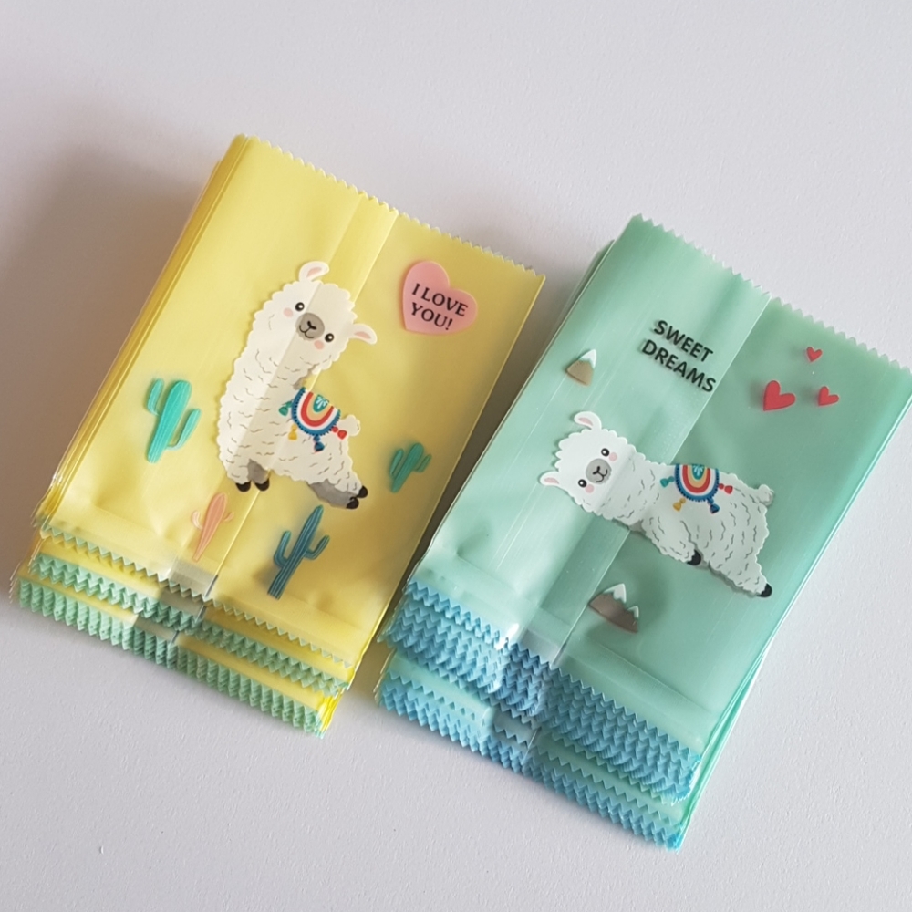 50 pcs Small Clear Bags I Love You Sweet Dreams 7x9.5cm